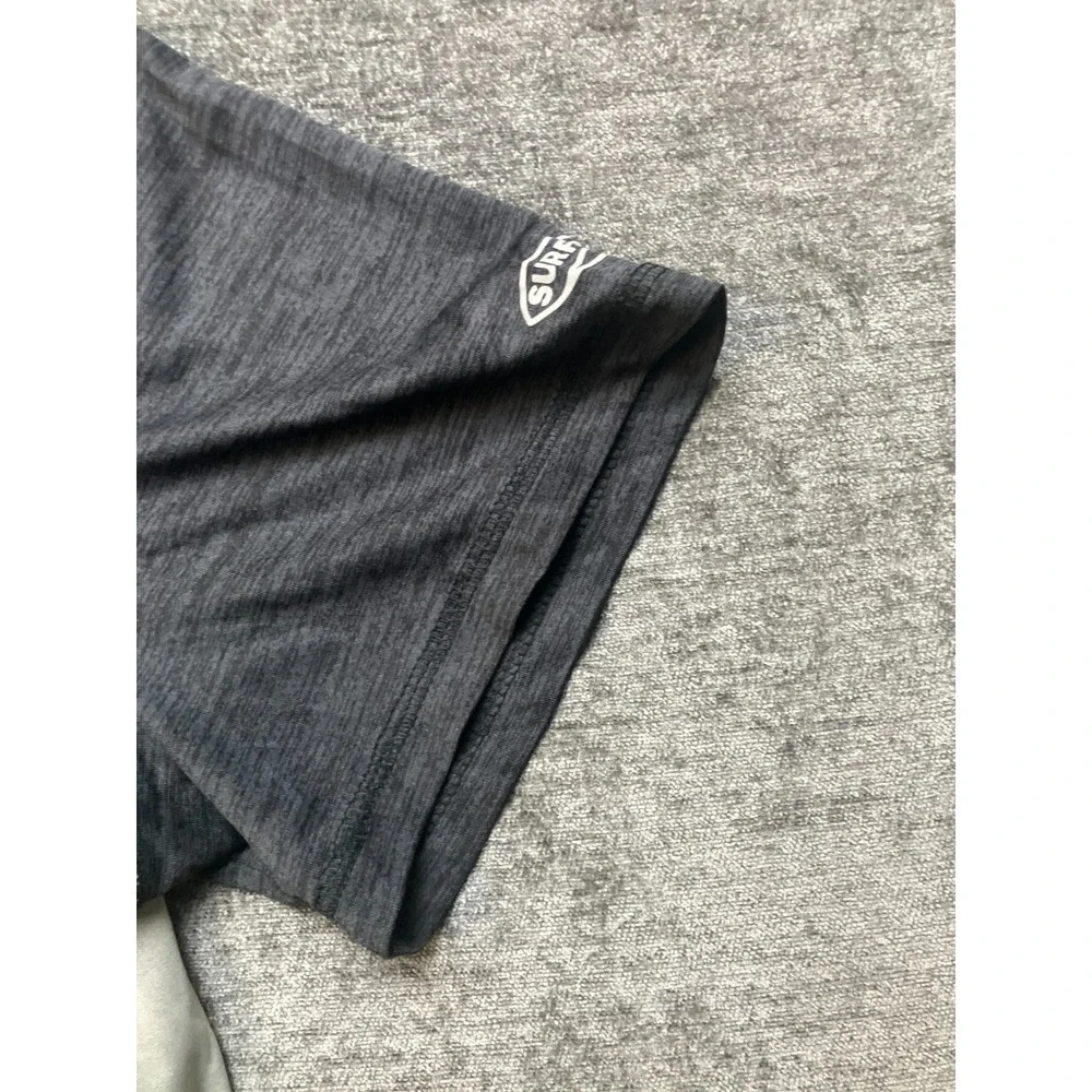 Surf Zone Authentic Swim Shirt Mens XL Gray White Contrast Stitching Performance
